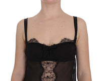 Thumbnail for Elegant Silk Floral Lace Babydoll Chemise