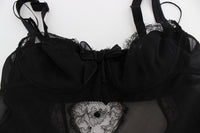 Thumbnail for Elegant Silk Floral Lace Babydoll Chemise
