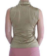 Thumbnail for Glamorous Gold Turtleneck Vest Top