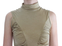 Thumbnail for Glamorous Gold Turtleneck Vest Top