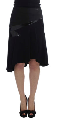 Thumbnail for Chic Black and Blue Cotton Blend Skirt