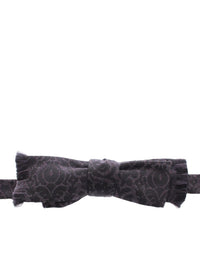 Thumbnail for Gray Black Wool Silk Bow Tie