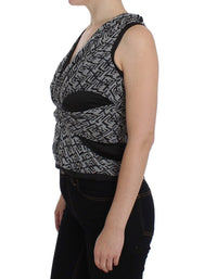 Thumbnail for Elegant Silk Blouse with Logo Detailing