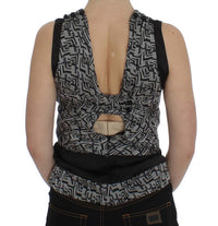 Thumbnail for Elegant Silk Blouse with Logo Detailing