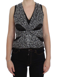 Thumbnail for Elegant Silk Blouse with Logo Detailing