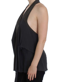 Thumbnail for Elegant Halterneck Blouse in Gray and Blue