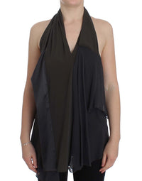 Thumbnail for Elegant Halterneck Blouse in Gray and Blue