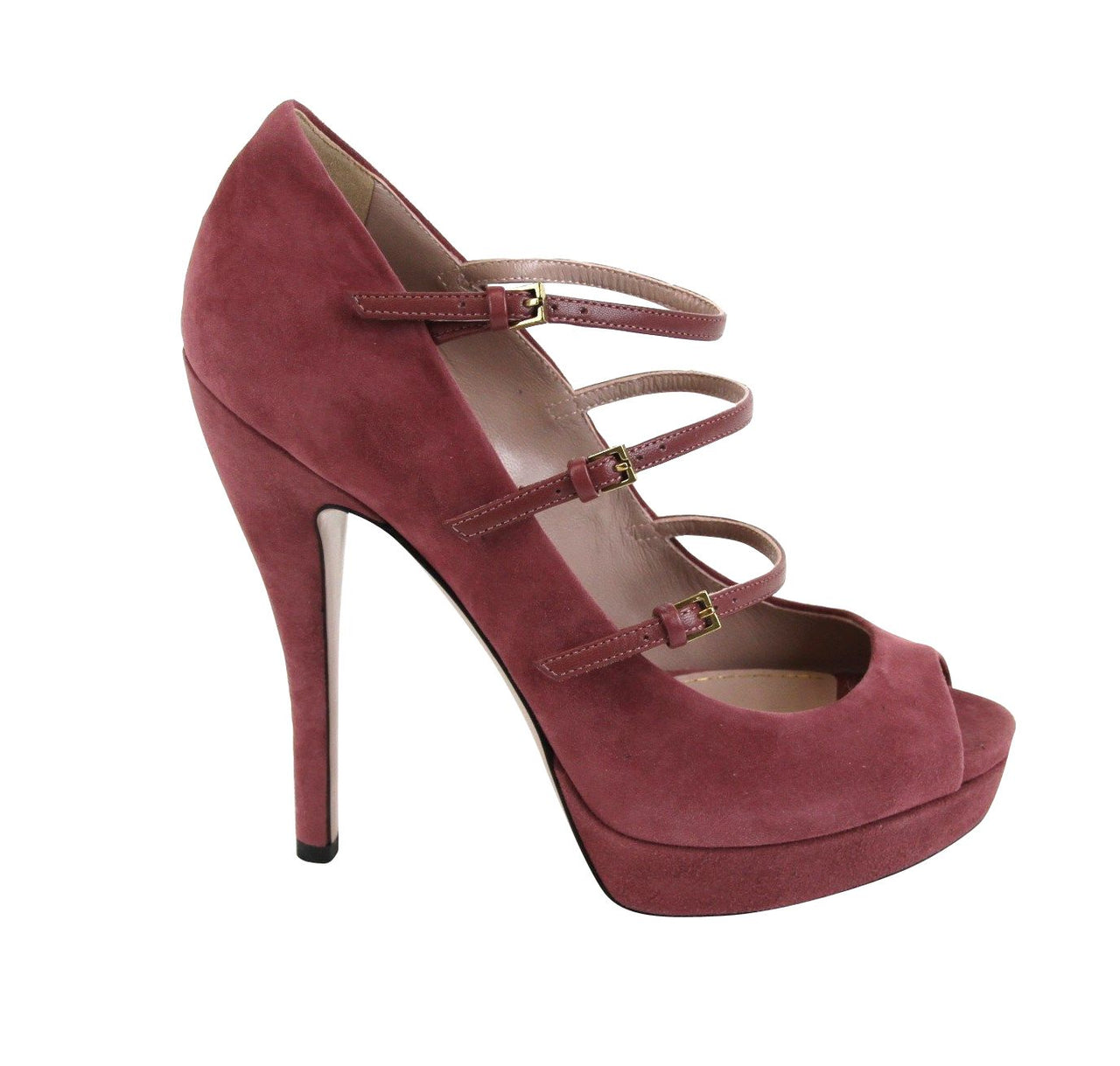 Women Tibet Red Suede High Heel Pump Shoes