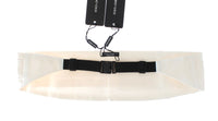 Thumbnail for Elegant White Silk Cummerbund