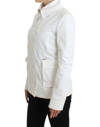 Thumbnail for White Double Breasted Jacket Coat Blazer