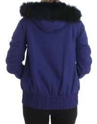 Thumbnail for Blue Padded Jacket Hooded Short K-Way