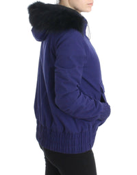 Thumbnail for Blue Padded Jacket Hooded Short K-Way