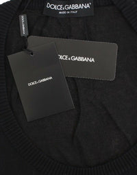 Thumbnail for Black Cashmere Crewneck Sweater Pullover