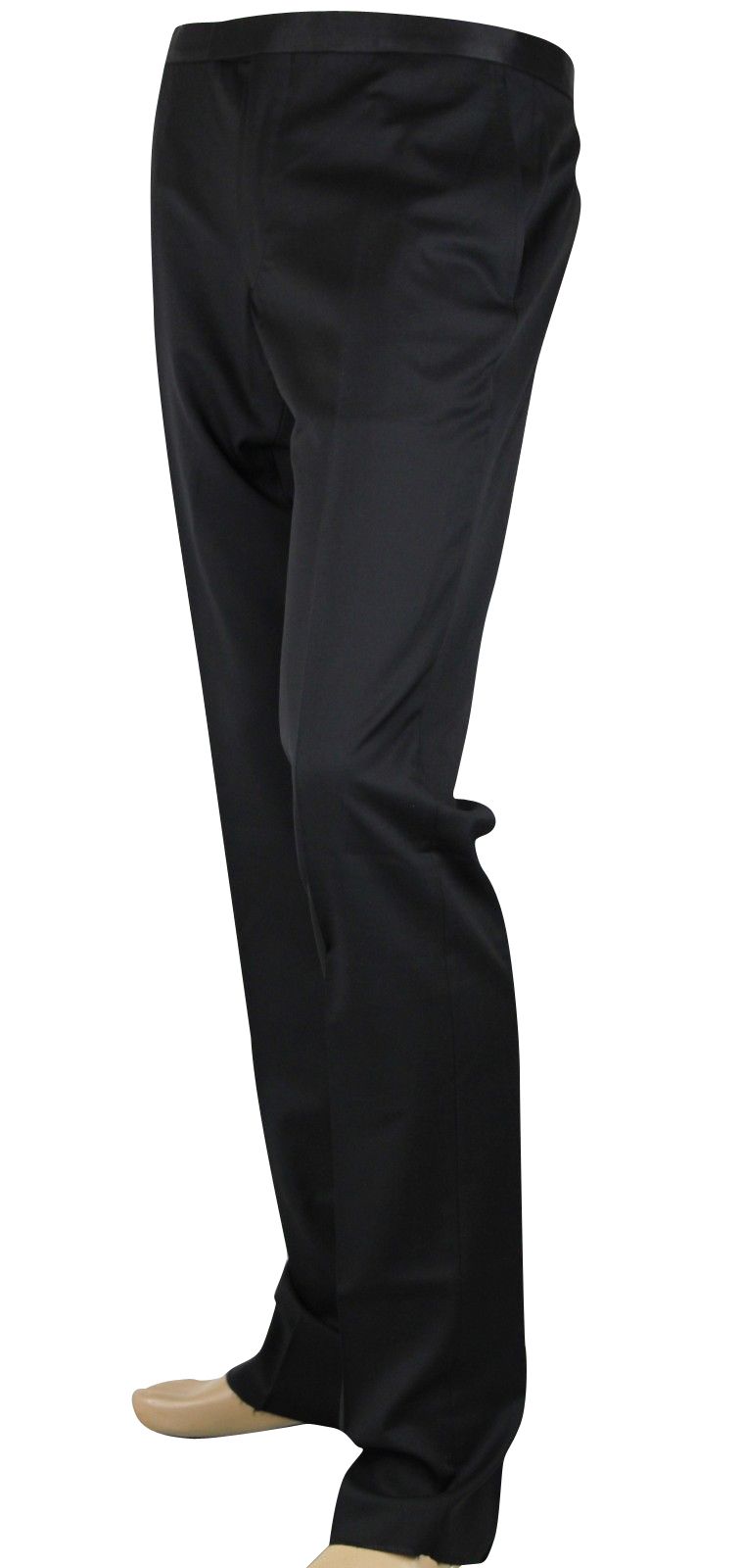 Men's Skinny Black Wool Evening Dress Pant