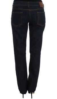 Thumbnail for Chic Blue Straight Fit Designer Jeans