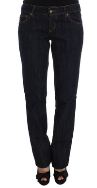 Thumbnail for Chic Blue Straight Fit Designer Jeans