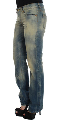 Thumbnail for Elegant Slim Bootcut Blue Jeans