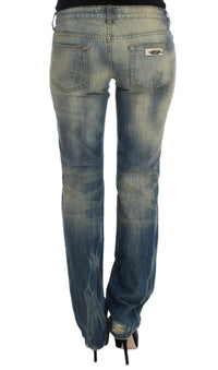 Thumbnail for Elegant Slim Bootcut Blue Jeans