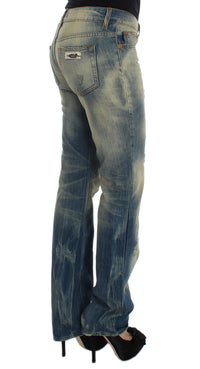 Thumbnail for Elegant Slim Bootcut Blue Jeans