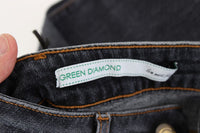 Thumbnail for Slim Fit Green Diamond Blue Wash Jeans