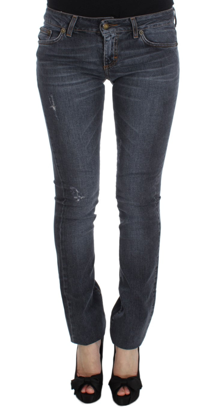 Slim Fit Green Diamond Blue Wash Jeans