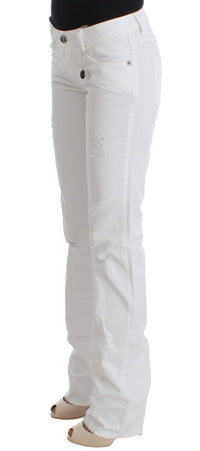Thumbnail for Chic Slim Fit White Cotton Jeans