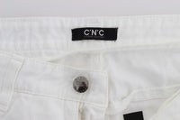 Thumbnail for Chic Slim Fit White Cotton Jeans