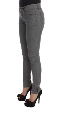 Thumbnail for Chic Gray Slim-Fit Designer Jeans