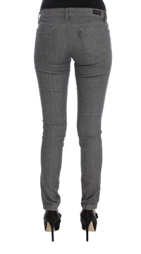 Thumbnail for Chic Gray Slim-Fit Designer Jeans