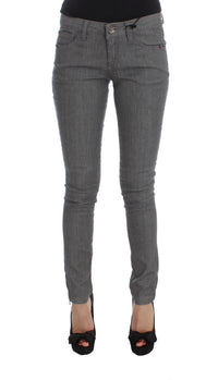 Thumbnail for Chic Gray Slim-Fit Designer Jeans