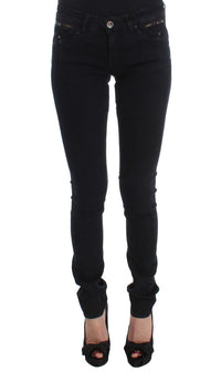 Thumbnail for Sleek Slim Fit Designer Jeans in Classic Black