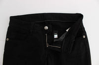 Thumbnail for Chic Black Slim Fit Zippered Cotton Jeans