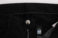 Thumbnail for Chic Black Slim Fit Zippered Cotton Jeans