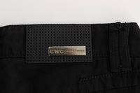 Thumbnail for Chic Black Slim Fit Zippered Cotton Jeans