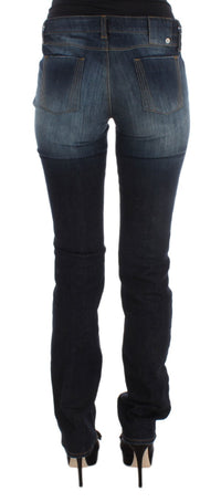 Thumbnail for Sleek Slim Fit Blue Designer Jeans