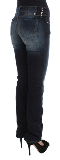Thumbnail for Sleek Slim Fit Blue Designer Jeans