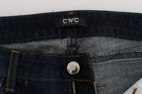 Thumbnail for Sleek Slim Fit Blue Designer Jeans