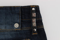 Thumbnail for Sleek Slim Fit Blue Designer Jeans