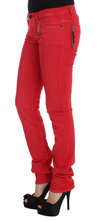 Thumbnail for Chic Red Slim Fit Jeans