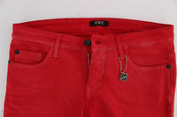 Thumbnail for Chic Red Slim Fit Jeans