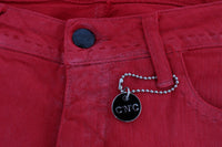 Thumbnail for Chic Red Slim Fit Jeans