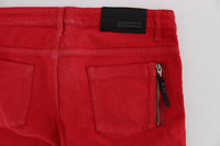 Thumbnail for Chic Red Slim Fit Jeans