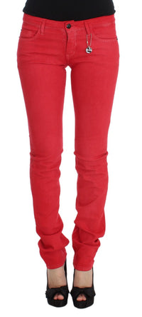 Thumbnail for Chic Red Slim Fit Jeans