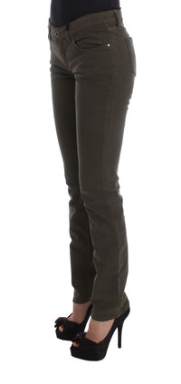 Thumbnail for Chic Slim Fit Green Cotton Jeans
