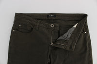 Thumbnail for Chic Slim Fit Green Cotton Jeans