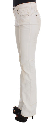 Thumbnail for Chic White Slim Fit Designer Jeans