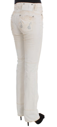 Thumbnail for Chic White Slim Fit Designer Jeans