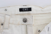 Thumbnail for Chic White Slim Fit Designer Jeans