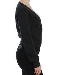 Thumbnail for Gray Cashmere Sweater Pullover Wrap