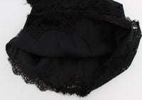 Thumbnail for Elegant Black Floral Lace Knee-Length Dress